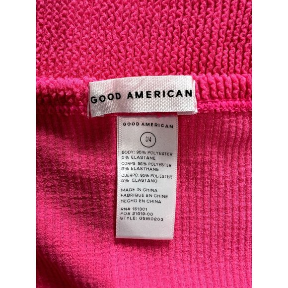 NWOT Good American Always Fits Mini Skirt in Bright Pink Size 3/4 - Picture 4 of 4